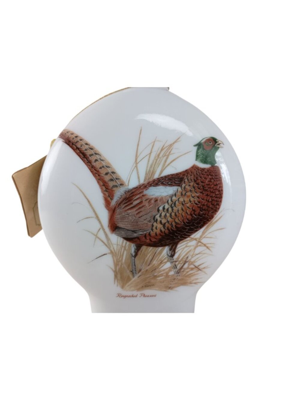 Field Birds Ringnecked Pheasant Milk Glass Decanter 1969 Empty Bottle #1 Vintage - Picture 2 of 9